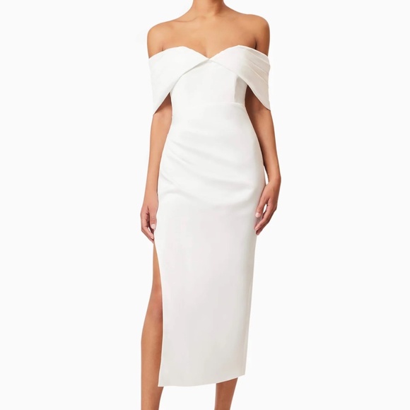 NWT Elliatt Rose Off The Shoulder Midi Dress - Picture 4 of 9